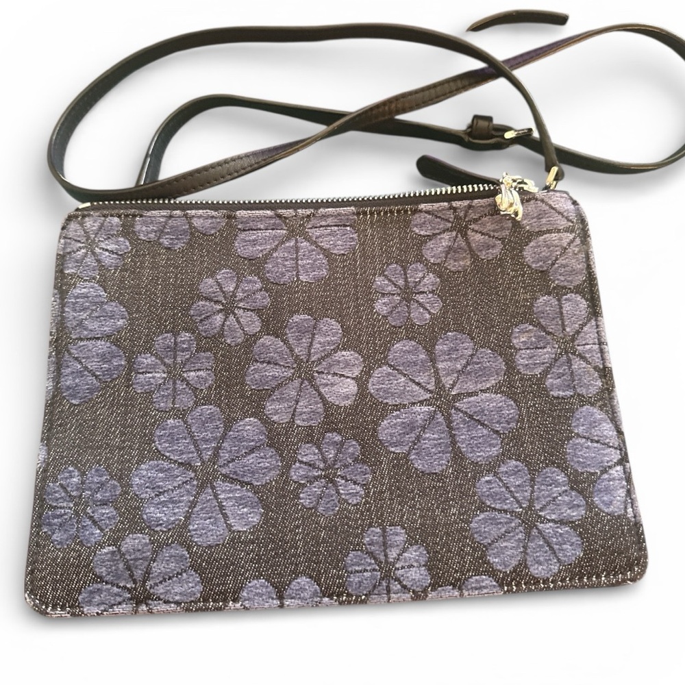 Kate Spade floral denim Crossbody/clutch